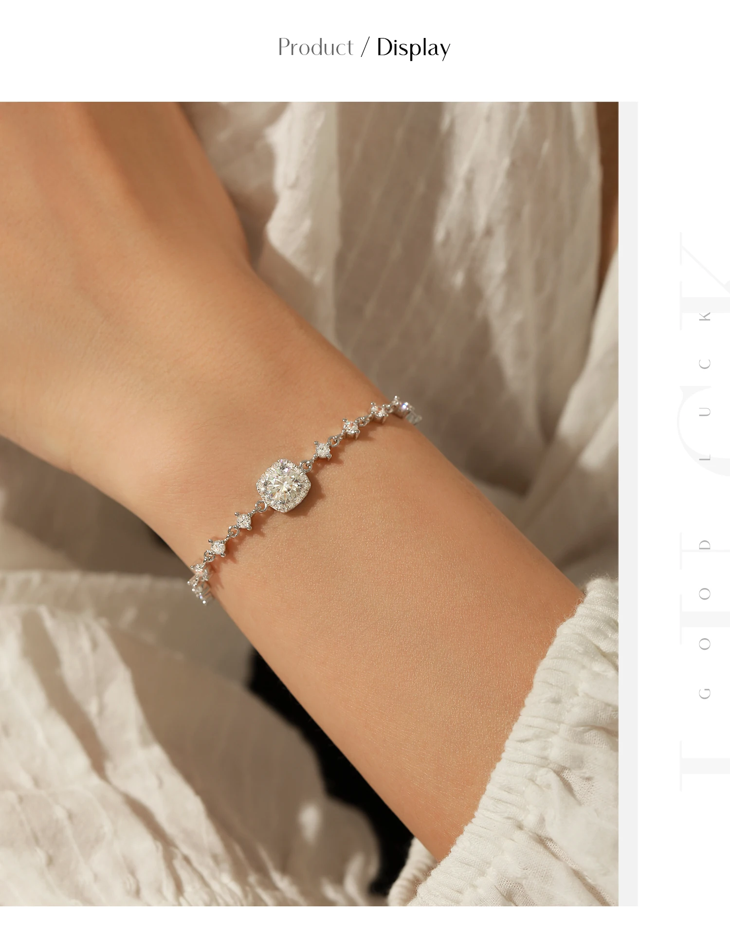 MODIAN 0.8CT D Color Moissanite Luxury Bracelet 925 Sterling Silver Halo Bracelet For Women Bridal Wedding Statement Jewelry