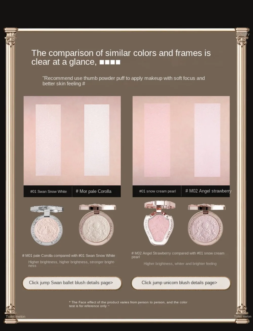 The Flower Knows Little Angel Collection Relief Highlight Face Powder Iluminador Makeup Contour Highlighter Palette 8g/0.3Fl.oz