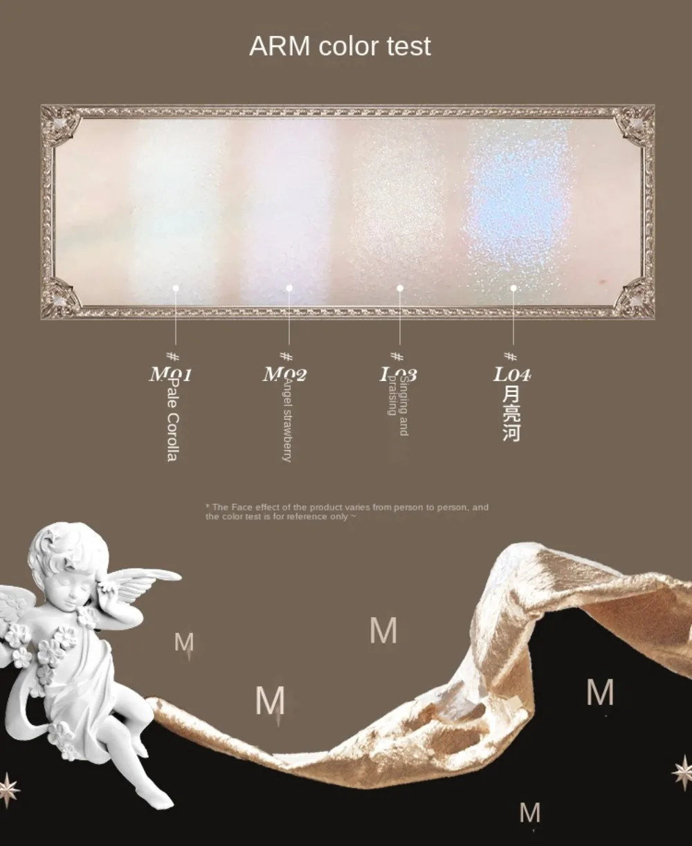 The Flower Knows Little Angel Collection Relief Highlight Face Powder Iluminador Makeup Contour Highlighter Palette 8g/0.3Fl.oz