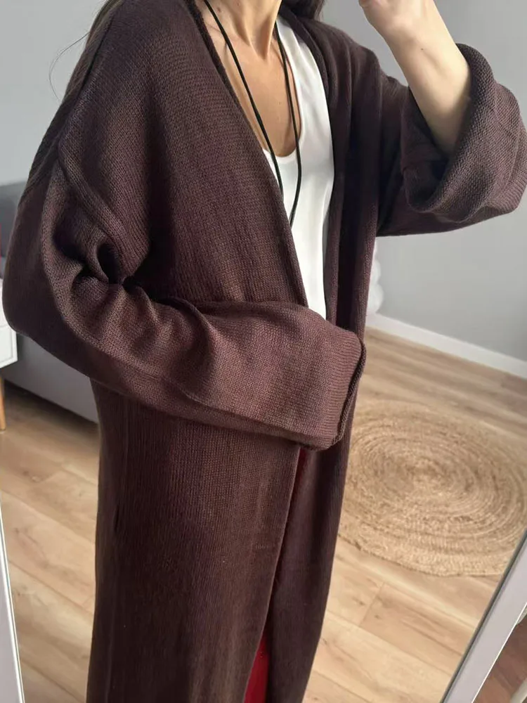 MiuKoMiYa Oversized Thin Long Cardigans Women Summer Long Sleeve Knitted Outerwear Hollow Thin Cardigans For Women Summer 2025