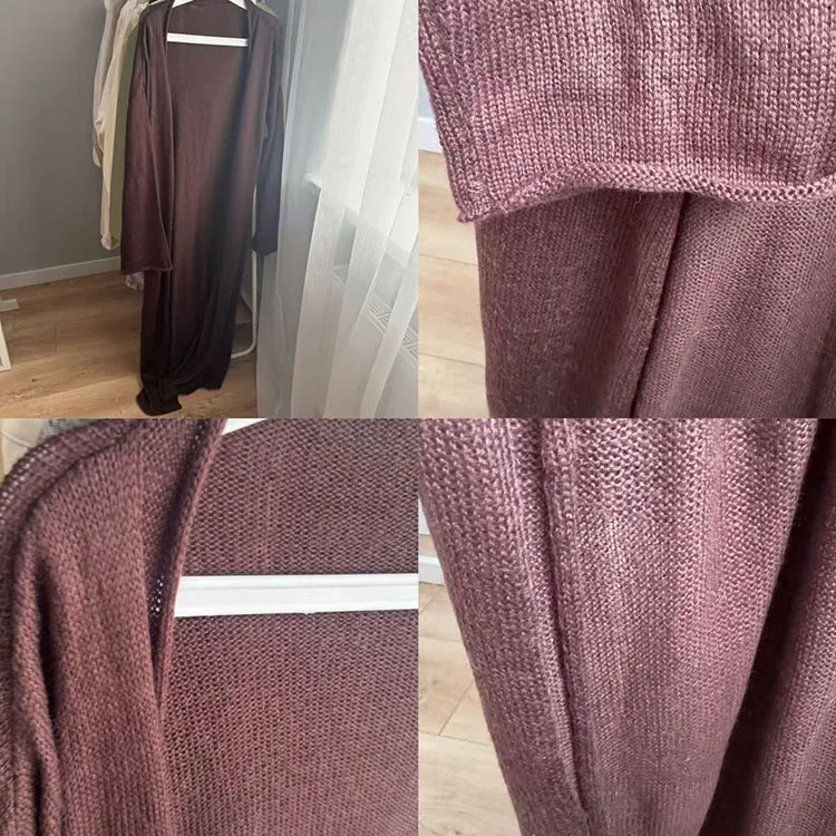 MiuKoMiYa Oversized Thin Long Cardigans Women Summer Long Sleeve Knitted Outerwear Hollow Thin Cardigans For Women Summer 2025