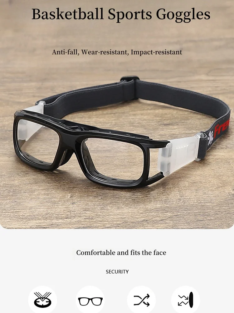 Men's Sports Glasses New Style Anti-impact And Anti-collision Basketball And Football Goggles Frame Optical Prescription Glasses