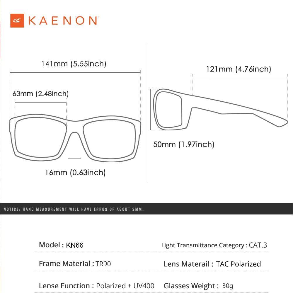 Kaenon 2026 New TR90 Polarized Sunglasses Men Outdoor Sports Fishing Colorful Sun Glasses Metal Hinge Driving Goggles Eyewear