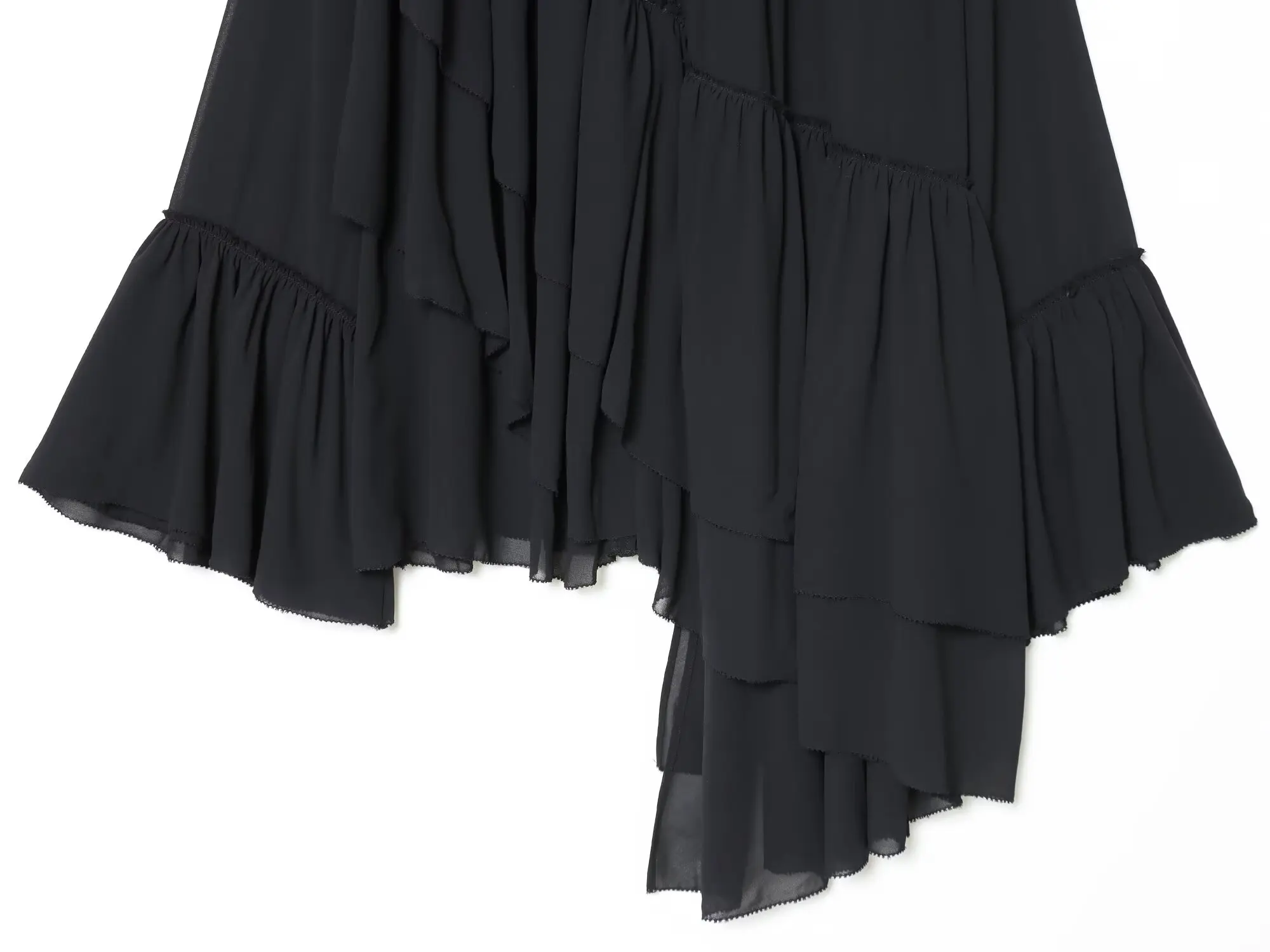 2027 Spring Autumn Women's Vintage Loose Oversized Ruffles Tierred Shirts Lady Elegant Black Brown O-neck Street Layered Blouses