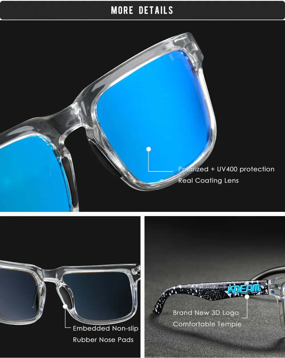 2026 Kdeam Original Brand Design Polarized Sunglasses For Women Men Fluorescent Yellow Frame Trendy Outdoor Eyewear For Couple
