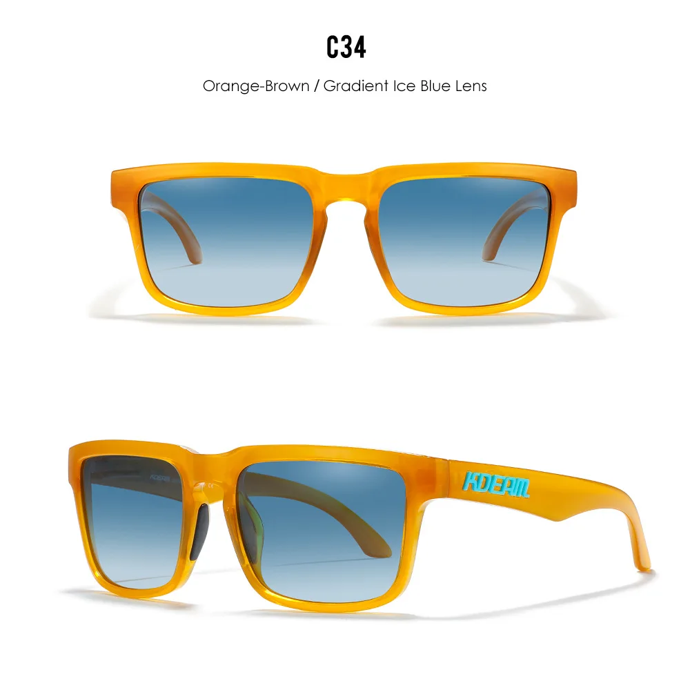 2026 Kdeam Original Brand Design Polarized Sunglasses For Women Men Fluorescent Yellow Frame Trendy Outdoor Eyewear For Couple