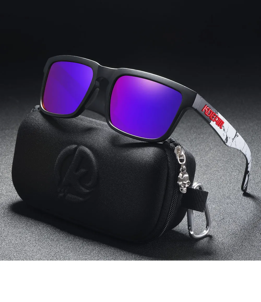2026 Kdeam Original Brand Design Polarized Sunglasses For Women Men Fluorescent Yellow Frame Trendy Outdoor Eyewear For Couple
