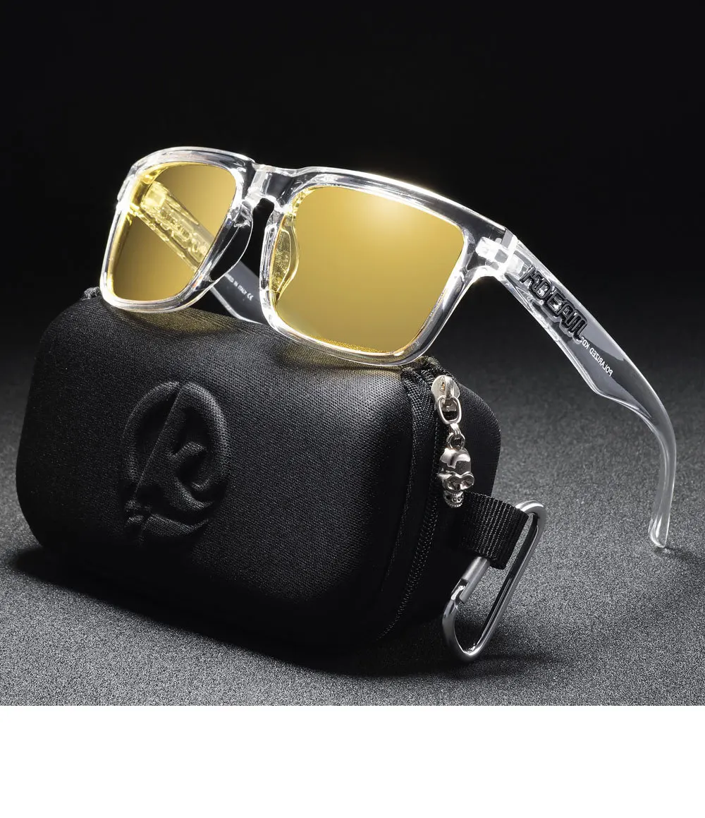 2026 Kdeam Original Brand Design Polarized Sunglasses For Women Men Fluorescent Yellow Frame Trendy Outdoor Eyewear For Couple