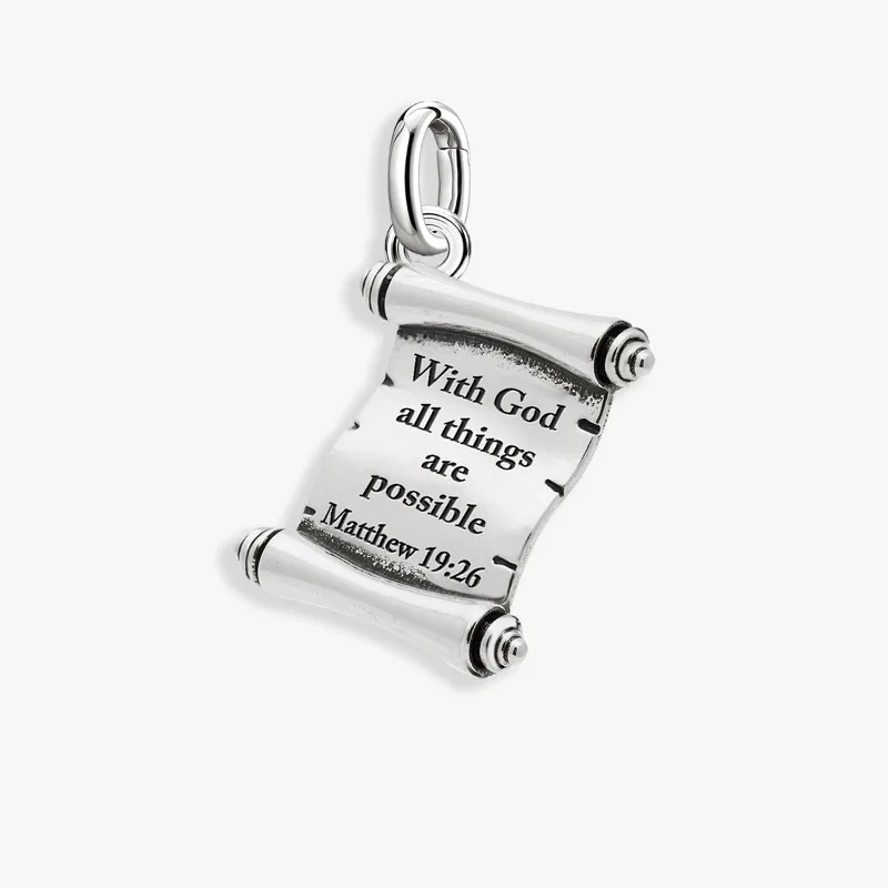 Adjustable 925 Sterling Silver Vintage Pendants Love Letter Daisy Scroll Charms Beads Fit Original Bracelet Necklace DIY Jewelry