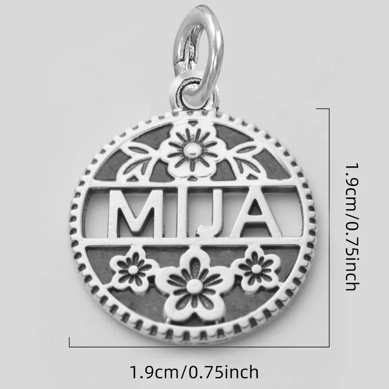 Adjustable 925 Sterling Silver Vintage Pendants Love Letter Daisy Scroll Charms Beads Fit Original Bracelet Necklace DIY Jewelry