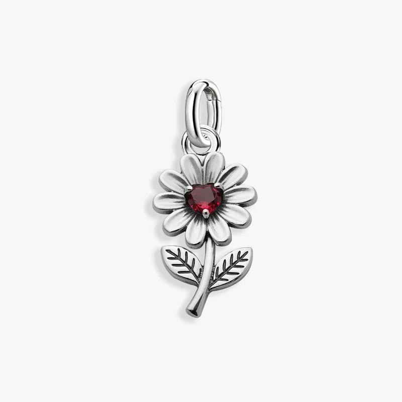Adjustable 925 Sterling Silver Vintage Pendants Love Letter Daisy Scroll Charms Beads Fit Original Bracelet Necklace DIY Jewelry