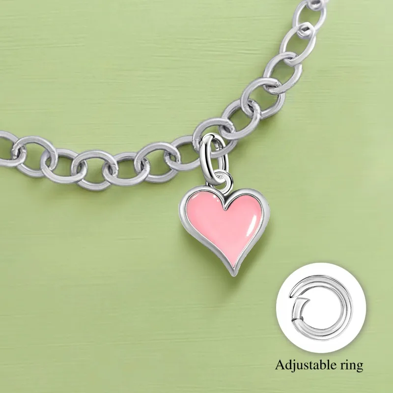 Adjustable 925 Sterling Silver Vintage Pendants Love Letter Daisy Scroll Charms Beads Fit Original Bracelet Necklace DIY Jewelry