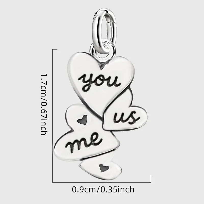 Adjustable 925 Sterling Silver Vintage Pendants Love Letter Daisy Scroll Charms Beads Fit Original Bracelet Necklace DIY Jewelry