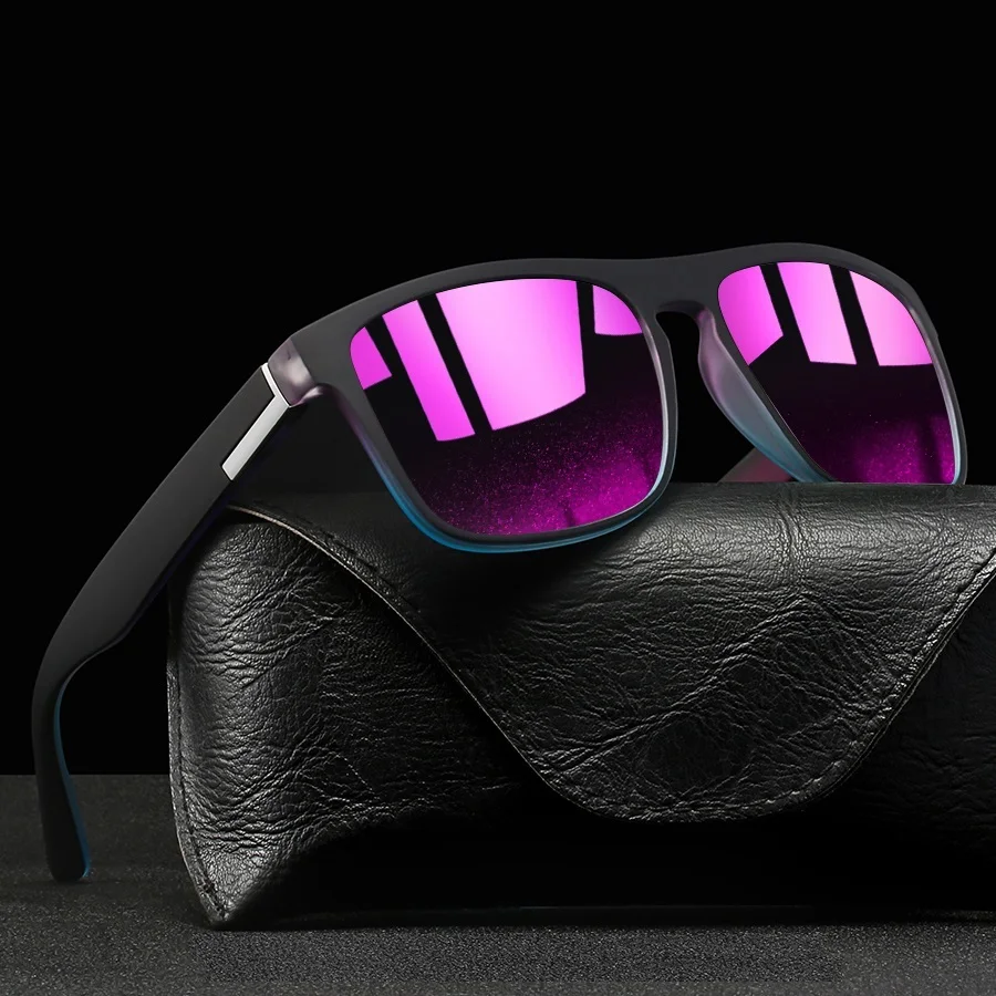 42PCS Fashion Vintage Square Sunglasses Men Women Fishing Driving Man Luxury Brand Designer Sun Glasses Retro Eyewear