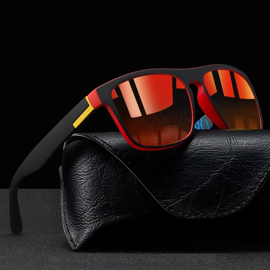 42PCS Fashion Vintage Square Sunglasses Men Women Fishing Driving Man Luxury Brand Designer Sun Glasses Retro Eyewear