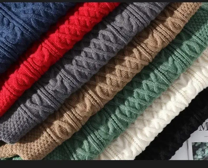 Trendy Knitted Sweater For Men Casual Round Neck Pullover Male Knitted Soft Fall Winter Fashion Long Sleeve Mens Kntwear Outwear