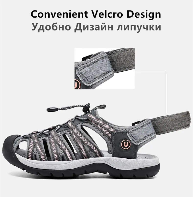 Summer Genuine Leather Women's Sandals Comfortable Sandals 2025 New Designer Sneakers Lightweight Outdoor Women Beach Sandals