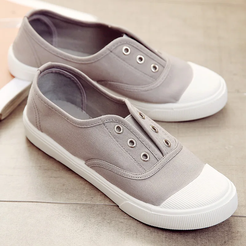 2025 Spring New Canvas Shoes Women Men Couple Casual Sneakers fashion Flat Slip On Student Korean Style