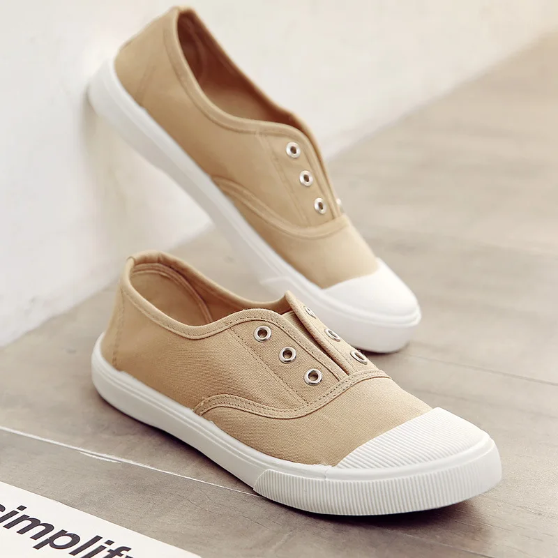 2025 Spring New Canvas Shoes Women Men Couple Casual Sneakers fashion Flat Slip On Student Korean Style