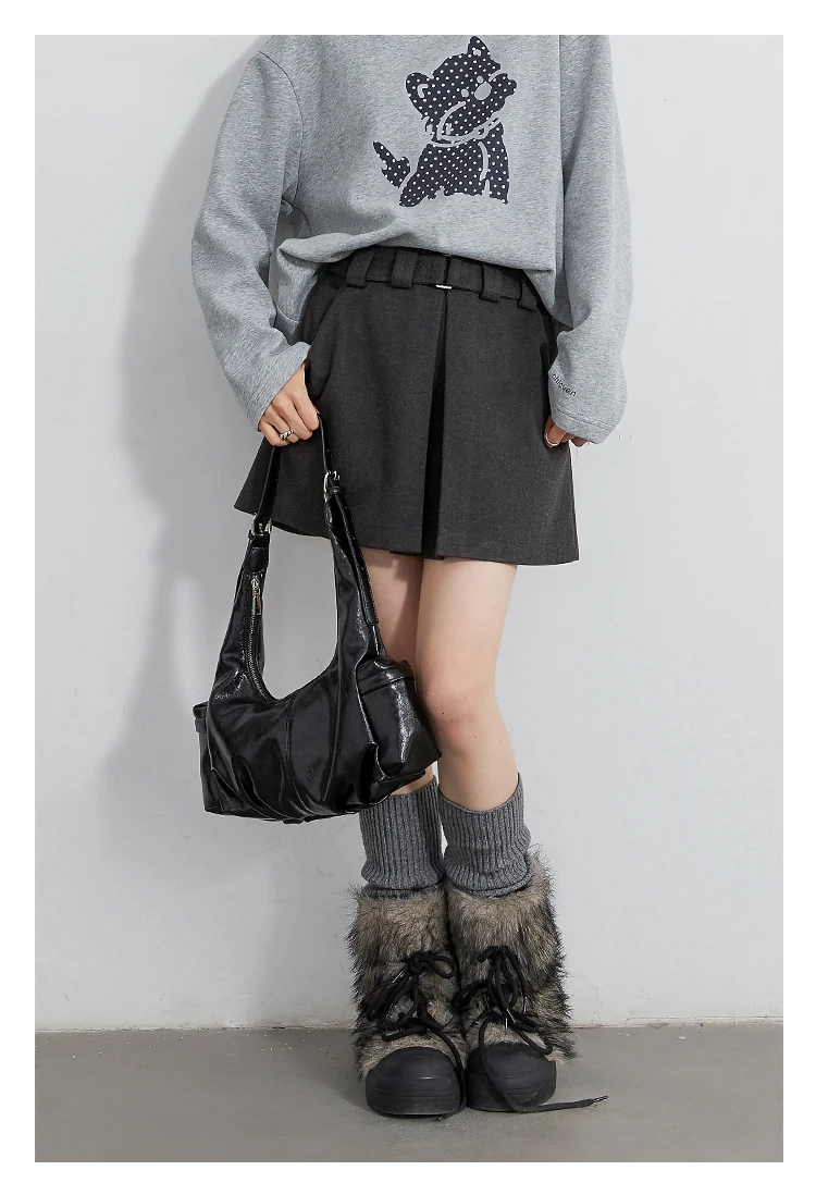 CHIC VEN Fashion Women Skirts Solid New High Waisted A-line Slim Ladies Half Skirt Hip Hugging Autumn Winter 2025