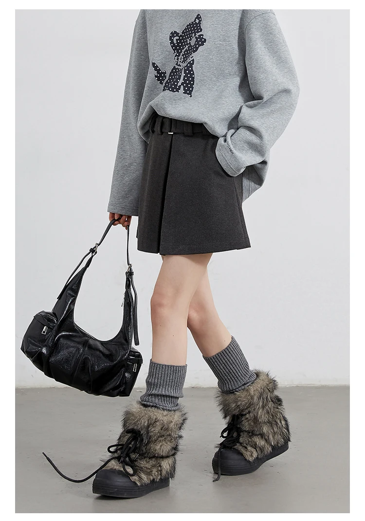 CHIC VEN Fashion Women Skirts Solid New High Waisted A-line Slim Ladies Half Skirt Hip Hugging Autumn Winter 2025