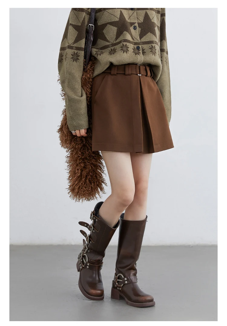 CHIC VEN Fashion Women Skirts Solid New High Waisted A-line Slim Ladies Half Skirt Hip Hugging Autumn Winter 2025