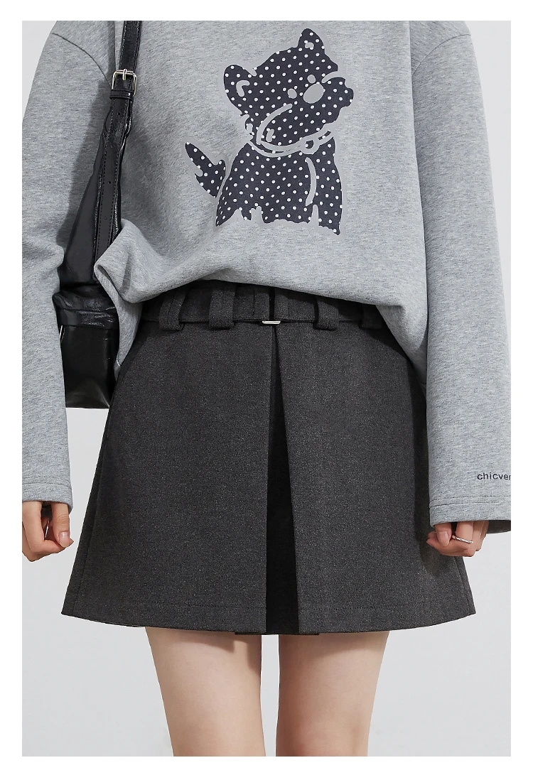 CHIC VEN Fashion Women Skirts Solid New High Waisted A-line Slim Ladies Half Skirt Hip Hugging Autumn Winter 2025