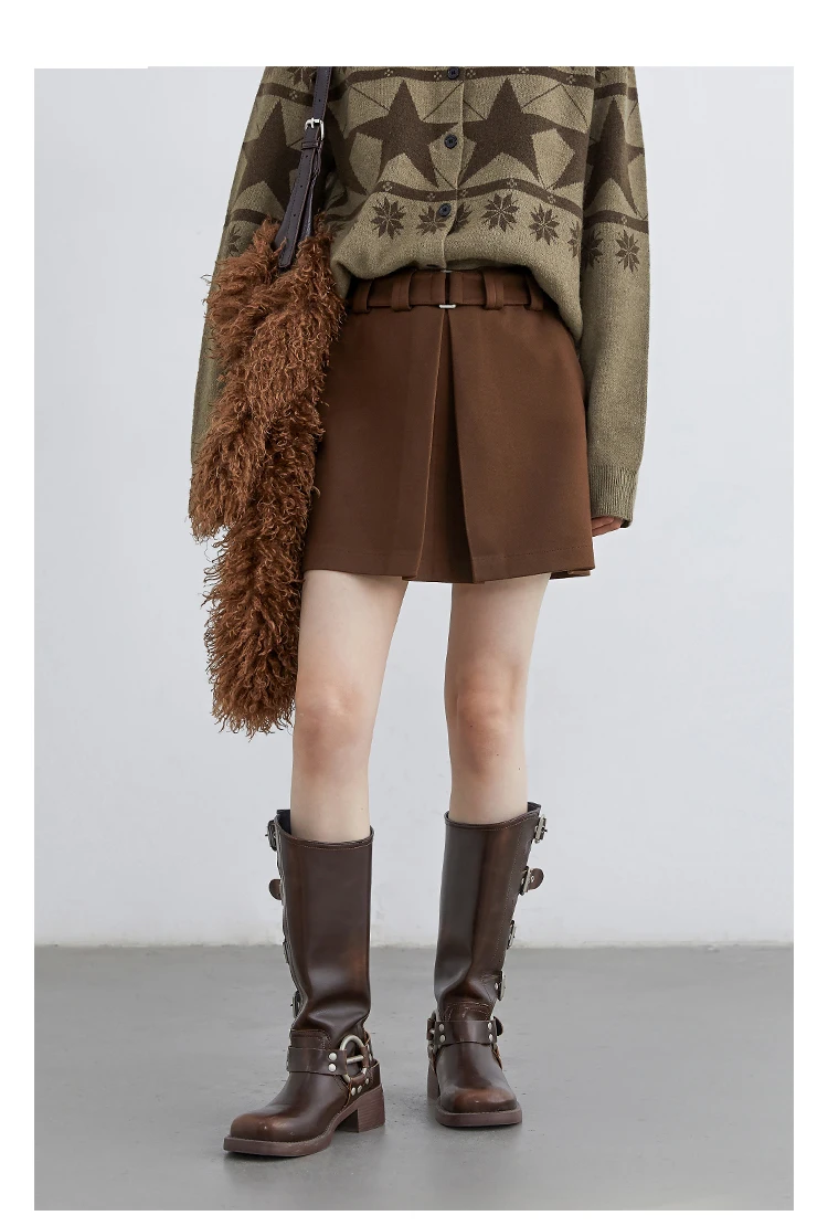CHIC VEN Fashion Women Skirts Solid New High Waisted A-line Slim Ladies Half Skirt Hip Hugging Autumn Winter 2025