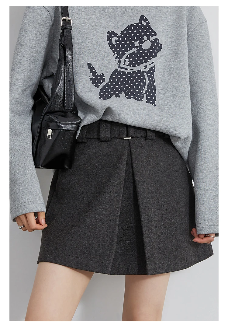 CHIC VEN Fashion Women Skirts Solid New High Waisted A-line Slim Ladies Half Skirt Hip Hugging Autumn Winter 2025