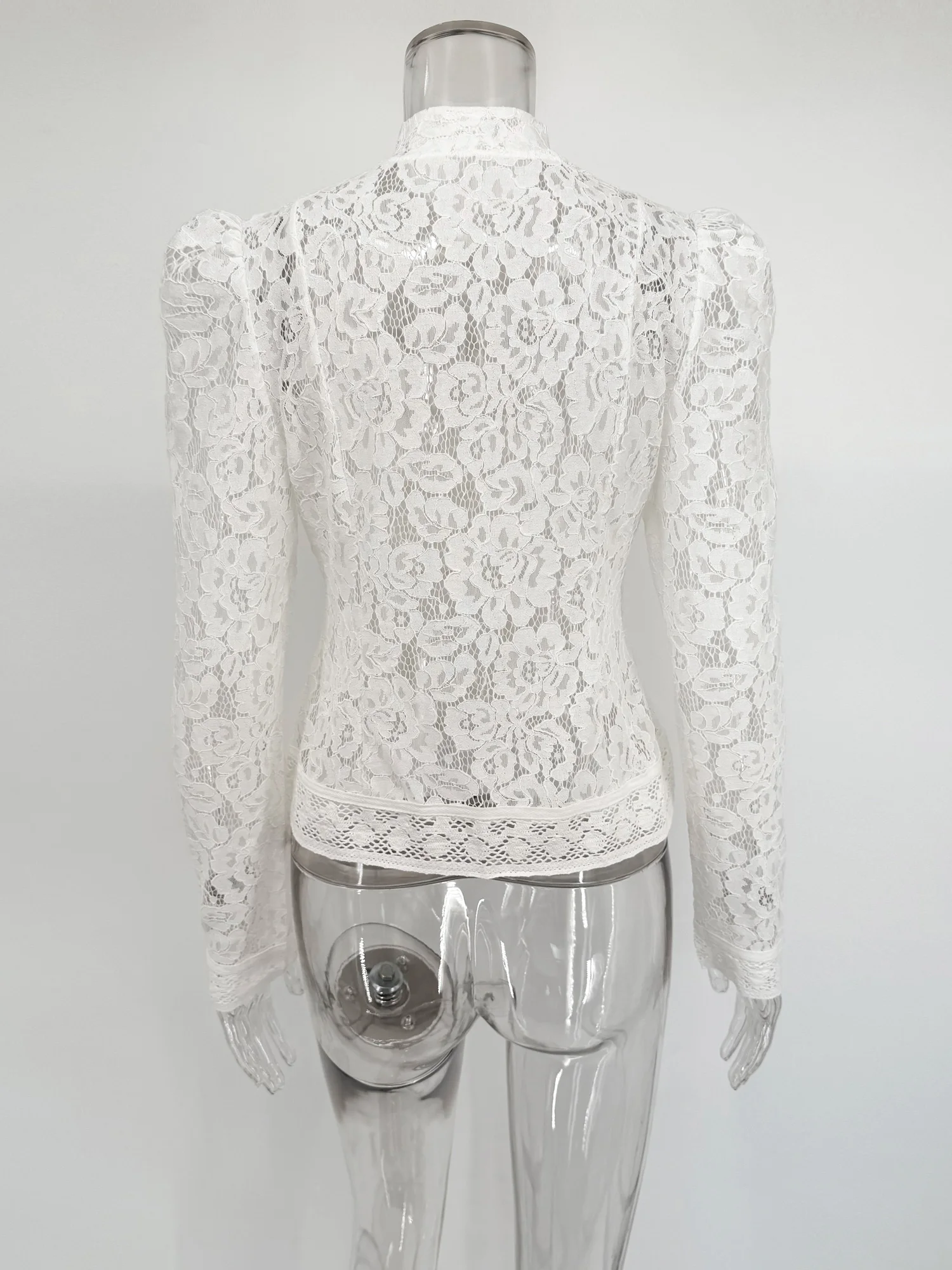 Tuularose Luxury Lace Blouse Fashion Lace Print Single Breasted Slim Shirt Vintage Elegant Party Looks Summer Women Blouse Tops