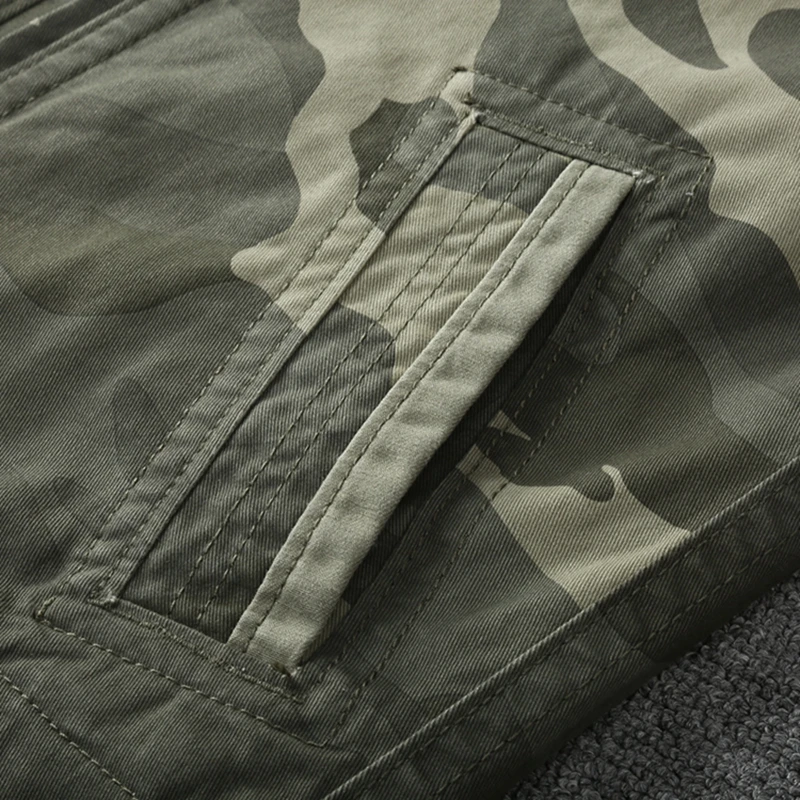 2025 Autumn and Winter American Retro Woven Cargo Jacket Men's Trendy 100% Cotton Washed Stand Collar Slim Tough Guy Casual Coat
