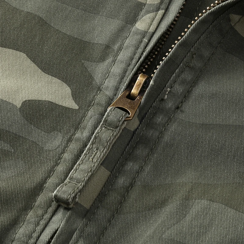 2025 Autumn and Winter American Retro Woven Cargo Jacket Men's Trendy 100% Cotton Washed Stand Collar Slim Tough Guy Casual Coat