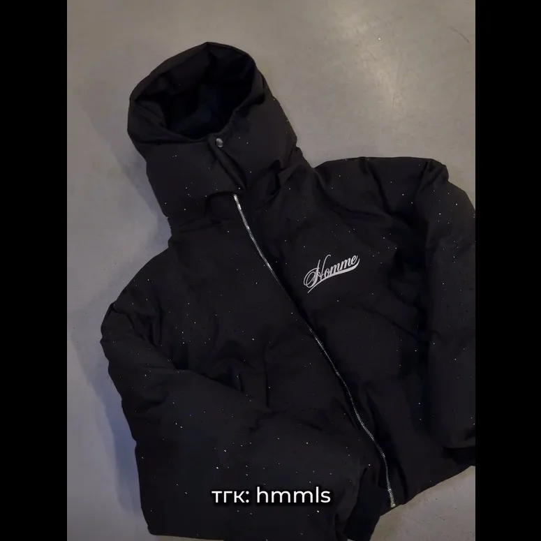 Harajuku Winter Men's Padded Jacket Thick Warm Coat American Retro Style Zip Up Outerwear Casual Streetwear Fashion Trend New