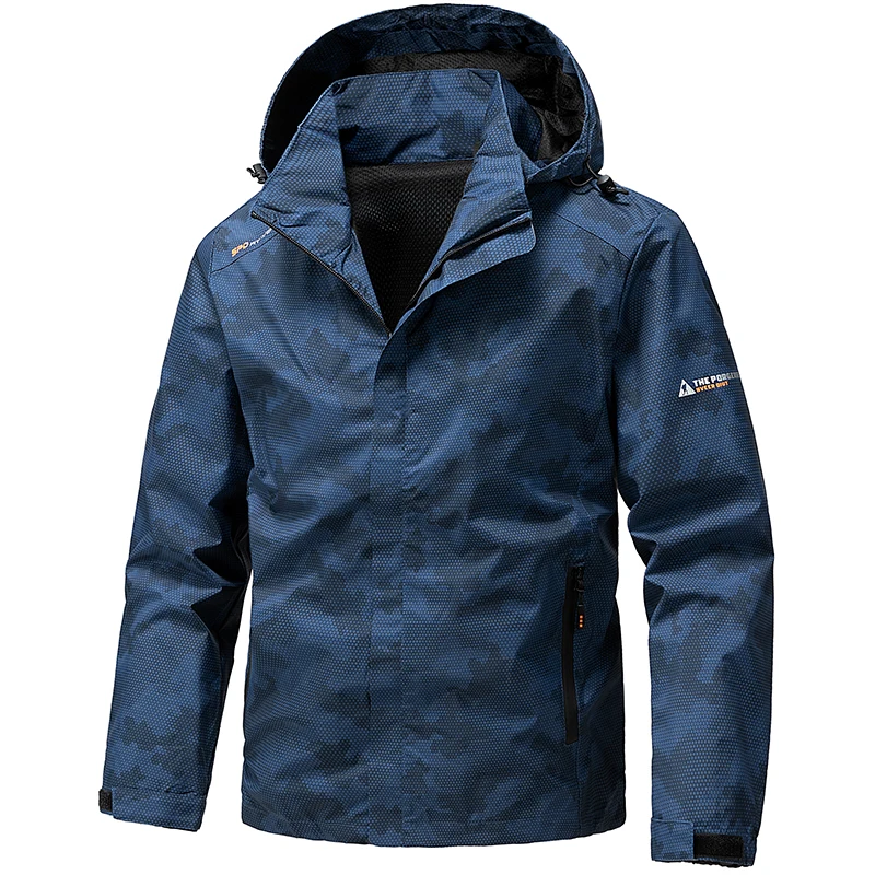 Softshell Windbreaker Men Waterproof Jacket Autumn Spring Outdoor Hooded Coat Sports Hiking Camping Coats Lightweight Jackets