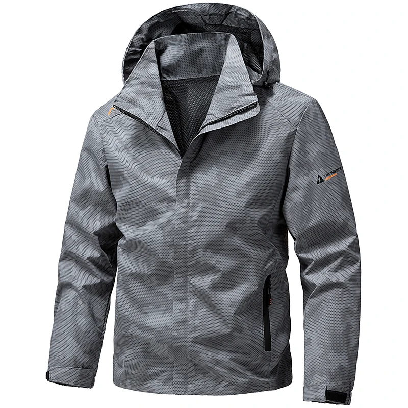 Softshell Windbreaker Men Waterproof Jacket Autumn Spring Outdoor Hooded Coat Sports Hiking Camping Coats Lightweight Jackets