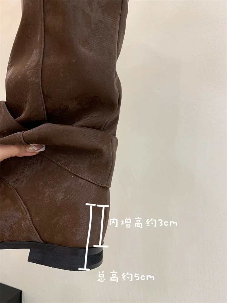 New 2025 Summer Women Sandals Boots Fashion Open Toe Flats Sheepskin Sandals Retro High Top Ladies Street Shoes Zapatos De Mujer