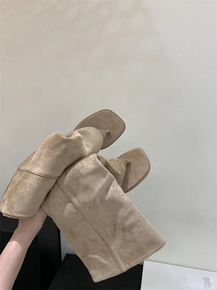 New 2025 Summer Women Sandals Boots Fashion Open Toe Flats Sheepskin Sandals Retro High Top Ladies Street Shoes Zapatos De Mujer