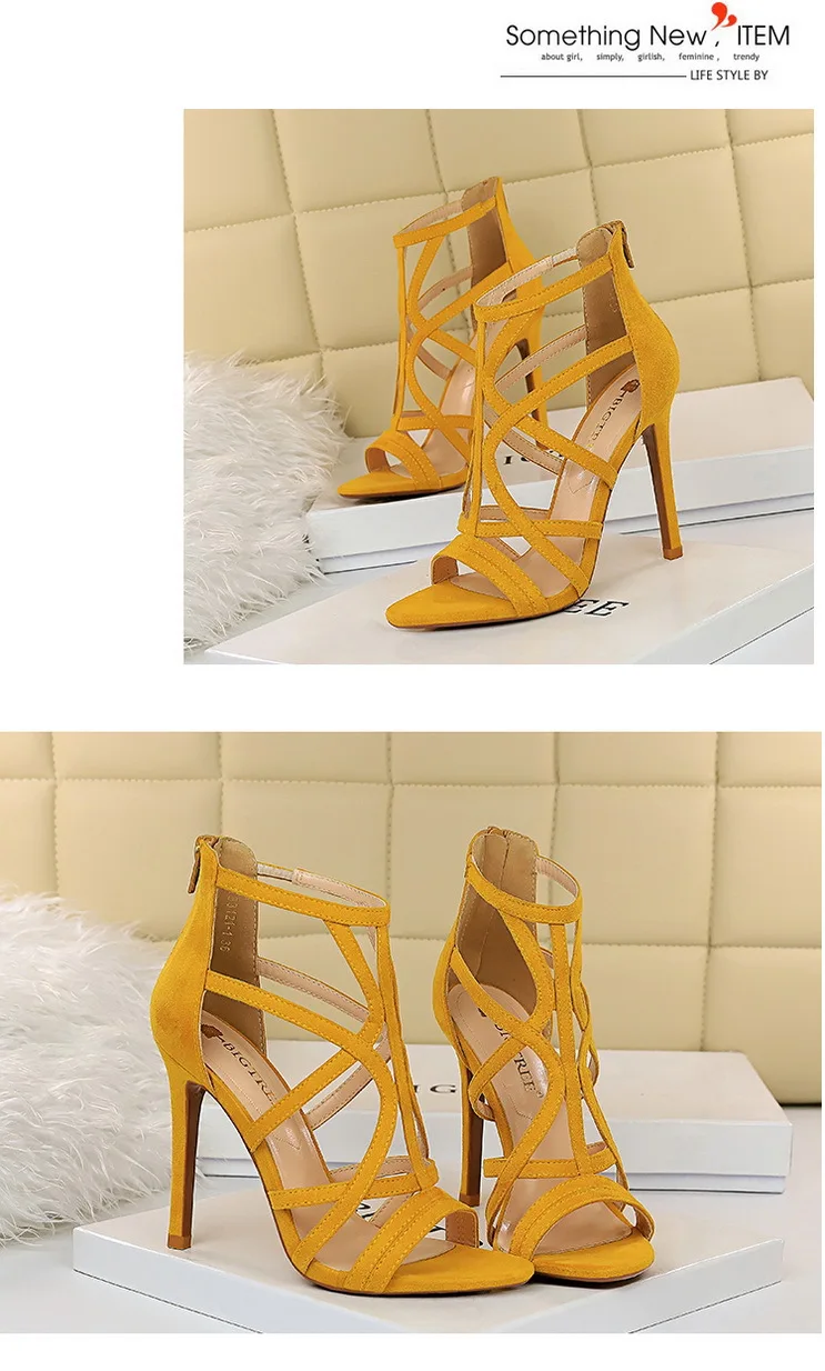 BIGTREE Shoes Roman Style High Heels Woman Pumps Stiletto Heels 11 Cm Women Heels Sexy Party Shoes Hollow Out Women Sandals 2026