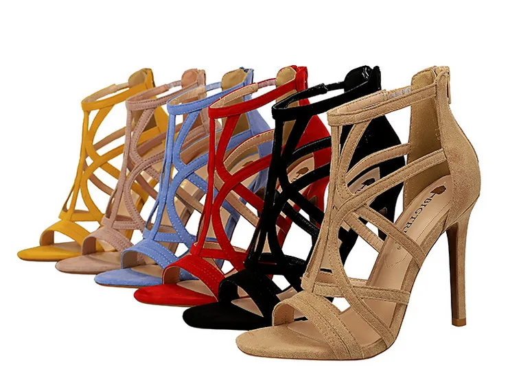 BIGTREE Shoes Roman Style High Heels Woman Pumps Stiletto Heels 11 Cm Women Heels Sexy Party Shoes Hollow Out Women Sandals 2026
