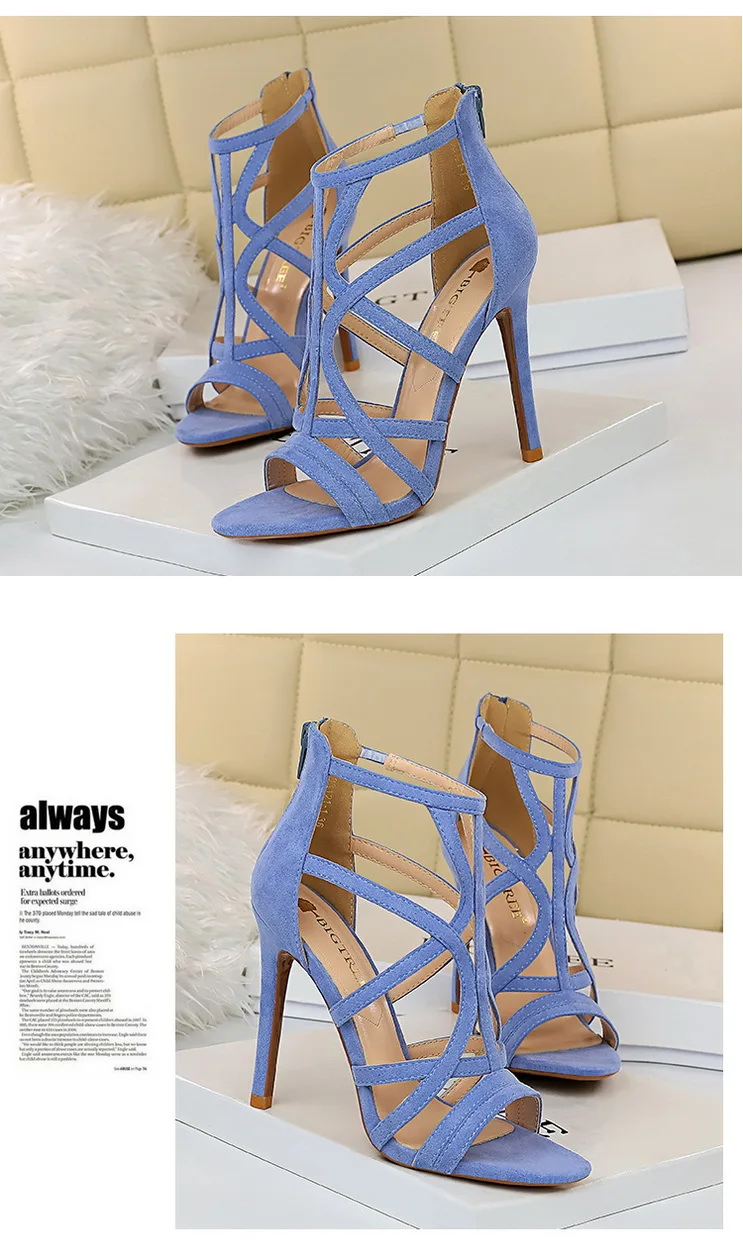 BIGTREE Shoes Roman Style High Heels Woman Pumps Stiletto Heels 11 Cm Women Heels Sexy Party Shoes Hollow Out Women Sandals 2026