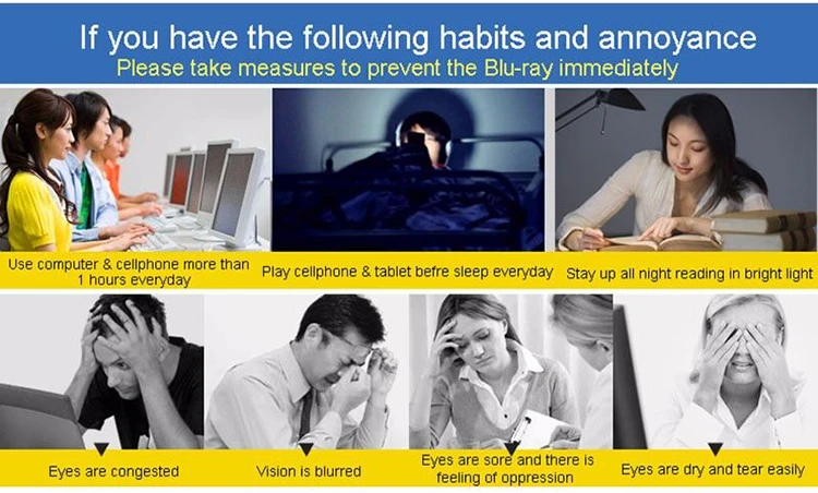 1.61 Index Anti-Blue Ray Prescription Lenses Aspherical Computer Protection Lenses Anti-Radiation Optical Myopia Hyperopia Lens