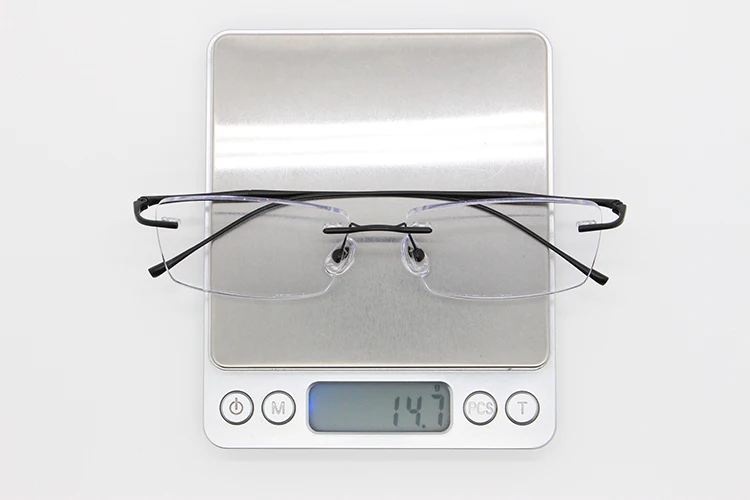 BCLEAR Fashion Pure Titanium Glasses Frame Men New Women Rimless Prescription Square Eyeglasses Myopia Optical Korean Eyewear