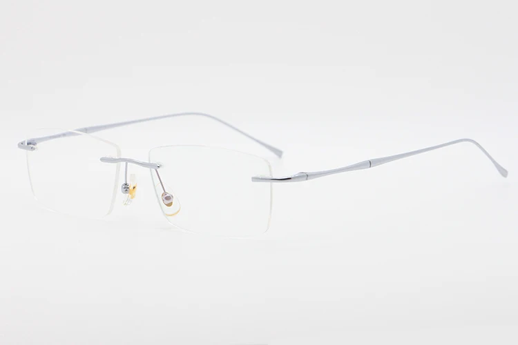 BCLEAR Fashion Pure Titanium Glasses Frame Men New Women Rimless Prescription Square Eyeglasses Myopia Optical Korean Eyewear