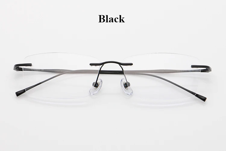 BCLEAR Fashion Pure Titanium Glasses Frame Men New Women Rimless Prescription Square Eyeglasses Myopia Optical Korean Eyewear