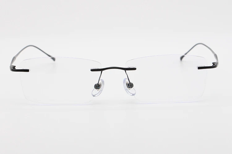 BCLEAR Fashion Pure Titanium Glasses Frame Men New Women Rimless Prescription Square Eyeglasses Myopia Optical Korean Eyewear