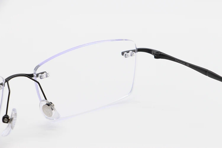 BCLEAR Fashion Pure Titanium Glasses Frame Men New Women Rimless Prescription Square Eyeglasses Myopia Optical Korean Eyewear