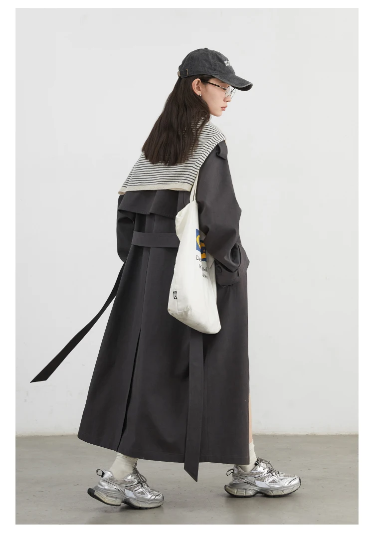 CHIC VEN Fashion Women Trench Coat Single Breasted Loose Casual New Belt Long Female Windbreaker Ladies Coat Spring Autumn 2026