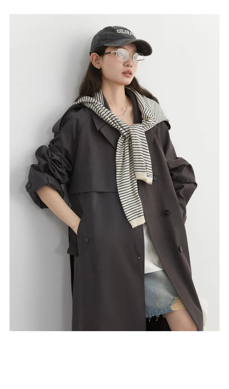 CHIC VEN Fashion Women Trench Coat Single Breasted Loose Casual New Belt Long Female Windbreaker Ladies Coat Spring Autumn 2026