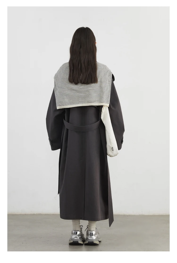 CHIC VEN Fashion Women Trench Coat Single Breasted Loose Casual New Belt Long Female Windbreaker Ladies Coat Spring Autumn 2026