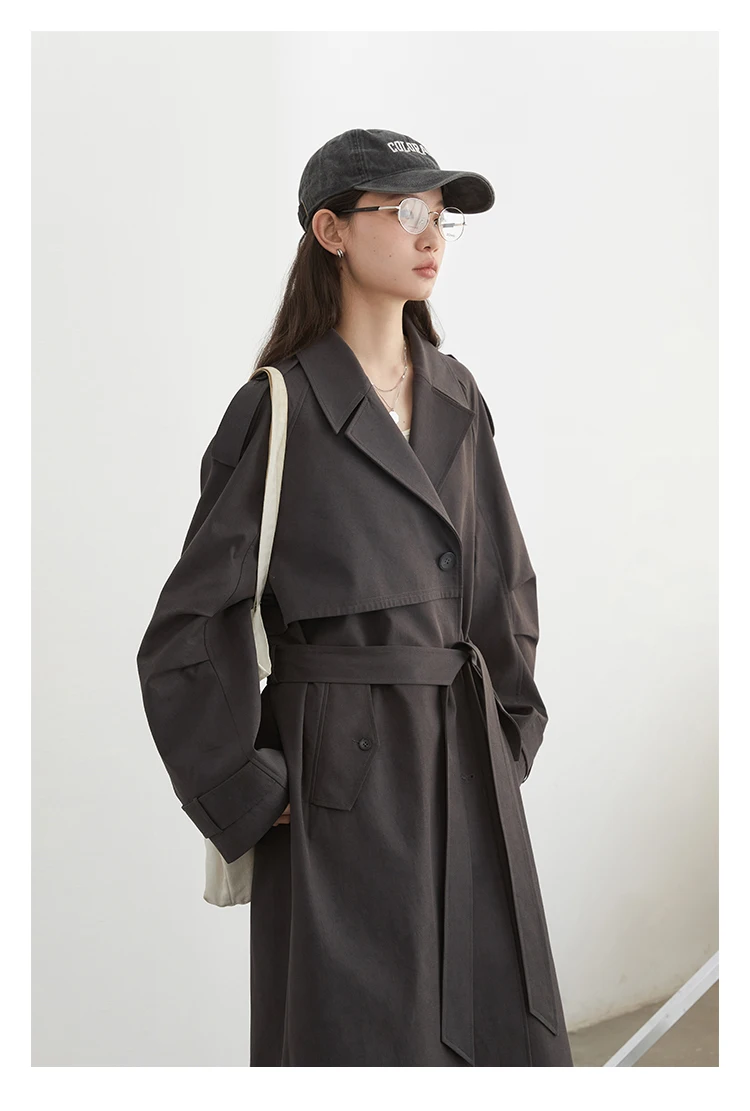 CHIC VEN Fashion Women Trench Coat Single Breasted Loose Casual New Belt Long Female Windbreaker Ladies Coat Spring Autumn 2026
